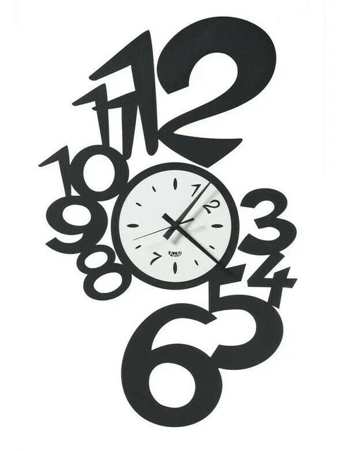 Orologio da Parete Moderno Numeri in Ferro Lupin Grande Design Arti e Mestieri