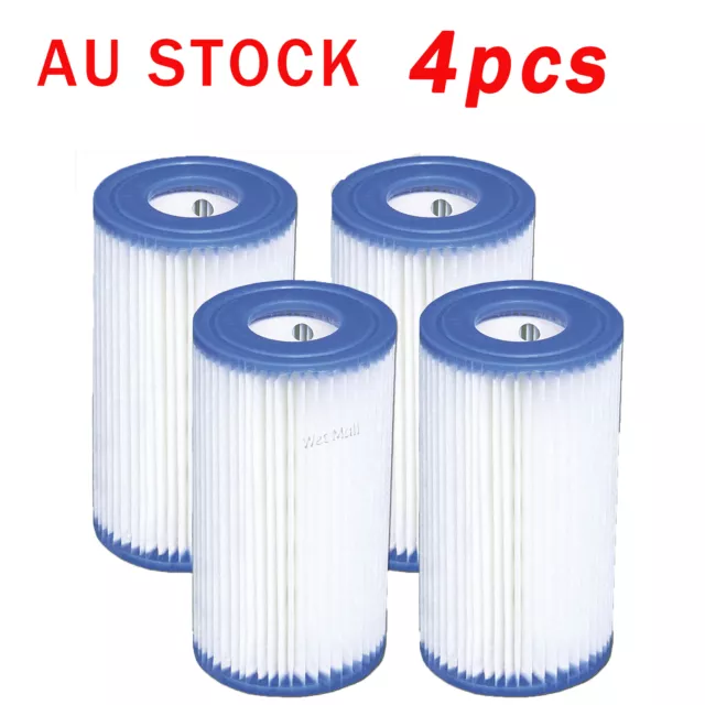 4 X Intex Type A / Krystal Clear Pool Cartridge Filter Element AU Stock