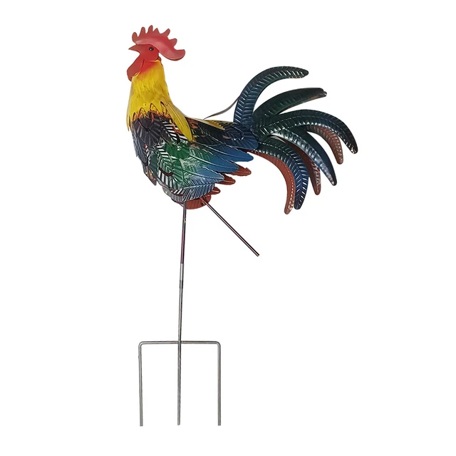 Metal Rooster Statue Figurines Animal Sculptures Garden Lawn Art Home Decoration