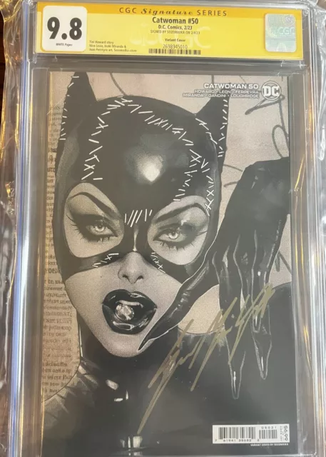 Catwoman #50 CGC 9.8 Signed Sozomaika Variant Cover DC Comics 2022