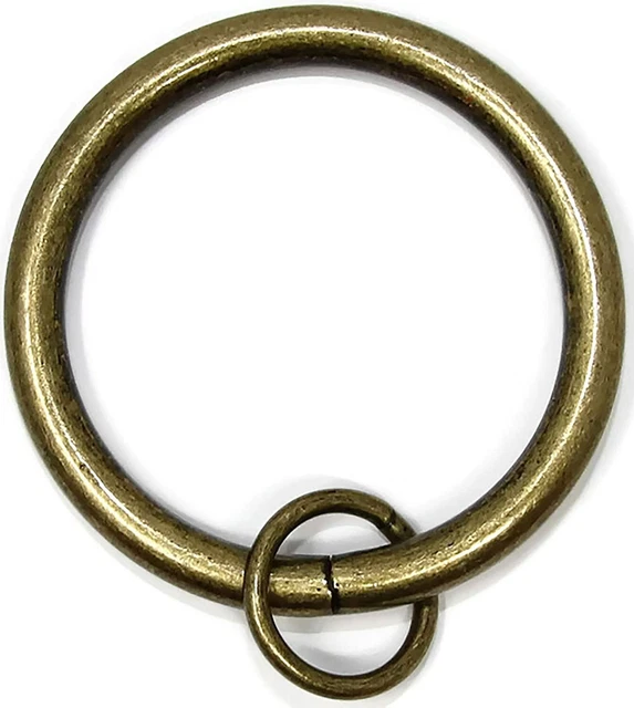 1.5" Inner Diameter Solid Metal Window Drapery Curtain Panel Ring with Eyelet