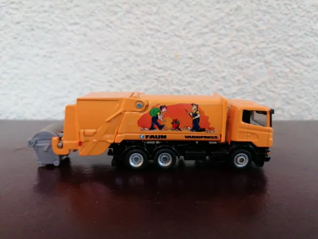 Siku 1/87 Scania Müllwagen Lkw aus Sammlung 1 Stk. Vitrinenobjekt neuwertig