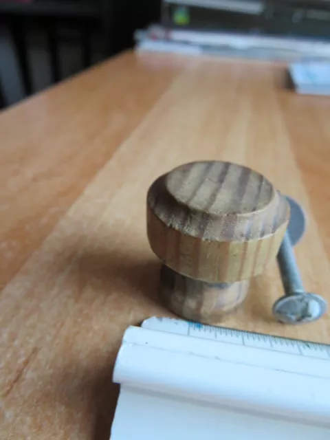 Bottone per mobili in legno Ø25 mm con vite filettata bottone per armadio testina per cassetto pomello