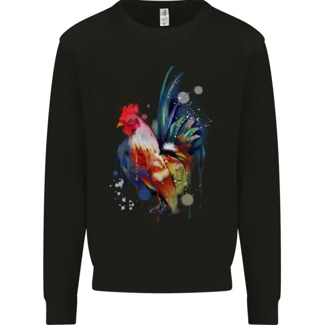 A Chicken Watercolour Mens Sweatshirt Jumper