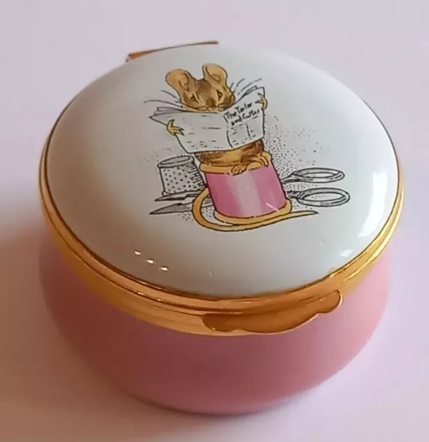 Beatrix Potter Crummles Enamelled Pill Box Tailor Of Gloucester