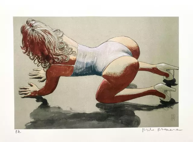 Milo Manara Druck - Allen Jones 2  ✅ 28 x 38 cm / Signiert und Nummeriert