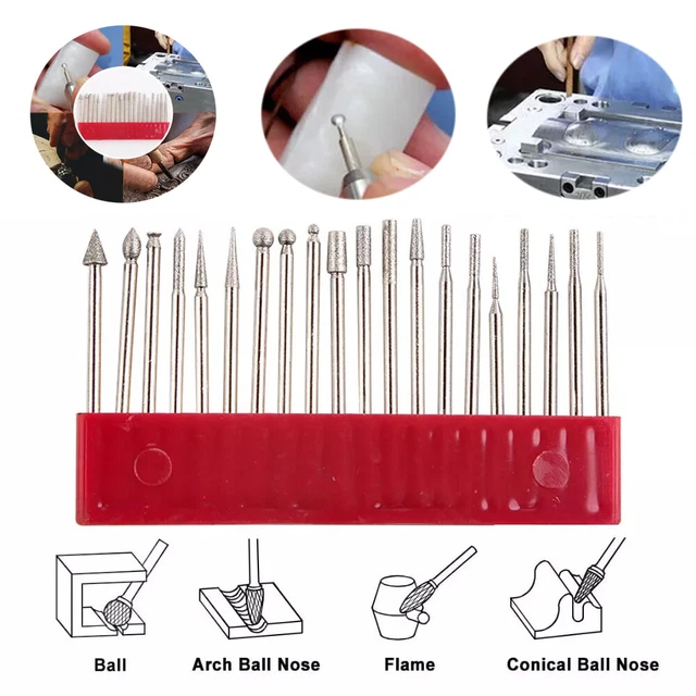 32-Piece Diamond Engraving Bits Set For Dremel - Rotary Tool Accessories For Stone, Glass, Metal & Wood