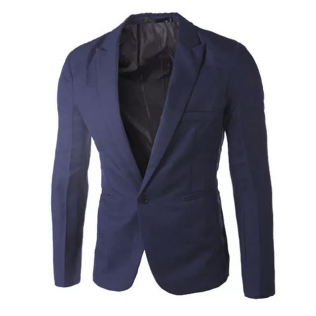 Herren Smoking Jacke Gekerbtes Revers One Knopf Anzug für Dinner Hochzeit Ba ,
