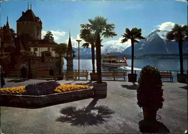 Schiff Ship Fahrgastschiff Binnenschiff auf dem Thunersee Schweiz 1963 Postkarte