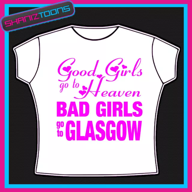 T-Shirt Stampata Glasgow Ragazze Vacanza Gallina Festa