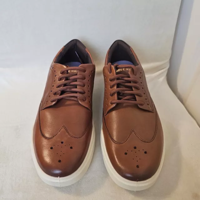 Mens Cole Haan Grand Crosscourt Tan Leather High Top Sneakers Shoes Size 10 M