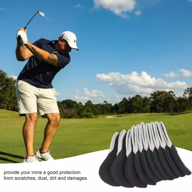 10pcs Golf Club Head Covers Iron Head Covers Protector Set Golf Sports Universal 3