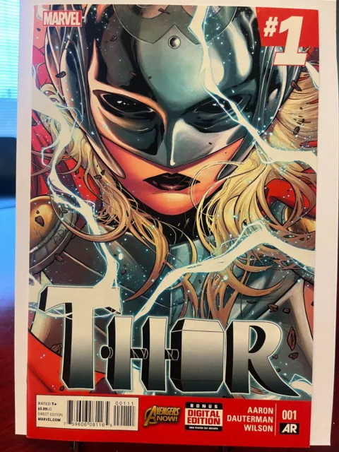 Thor #1 Marvel Comics, 2014 1ST PRINT 1st Cover Appearance of Jane  NM+ Mighty