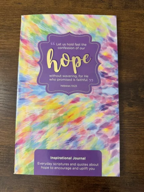 Inspirational HOPE Faith based Crown Jewlz lined Flowers Notebook / Journal New