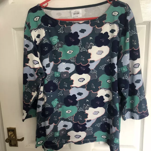 Ladies Goose Collection 3/4 Sleeve T-Shirt Top Size XL (16-18)