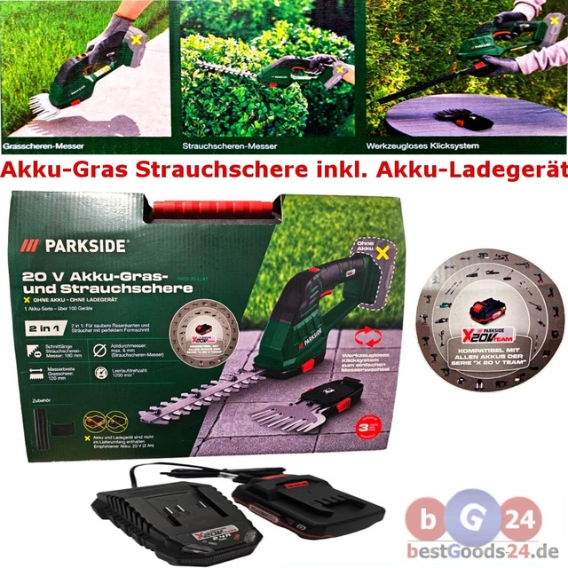 Parkside 12v Akku-gras- Und Strauchschere Mit Teleskopstiel „pgsa 12 A1