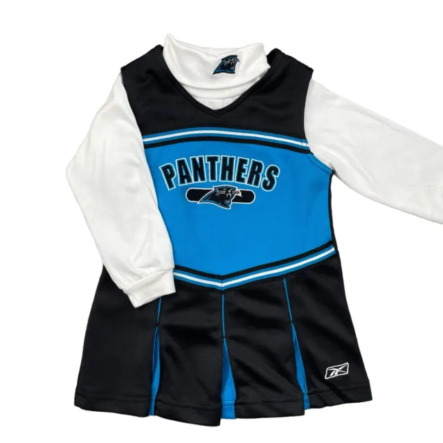 Toddler Girl Carolina Panthers NFL Football Reebok Cheerleading Outfit size 3T