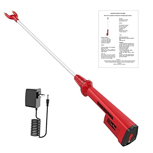 Cattle Prod Electric Livestock Prod Stick Waterproof Safety Rechargeable Live...