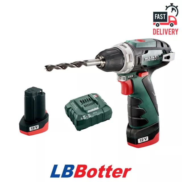 METABO trapano avvitatore 2 batterie 12V POWERMAXX BS Basic 600984500