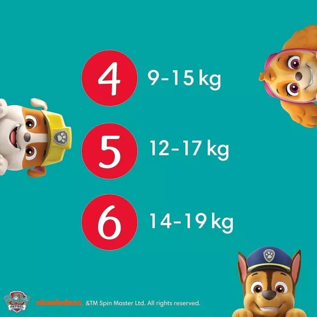 Pampers Paw Patrol Pants Size 6 (14-19 kg) Baby-Dry, Extra Large with Stop and P 2