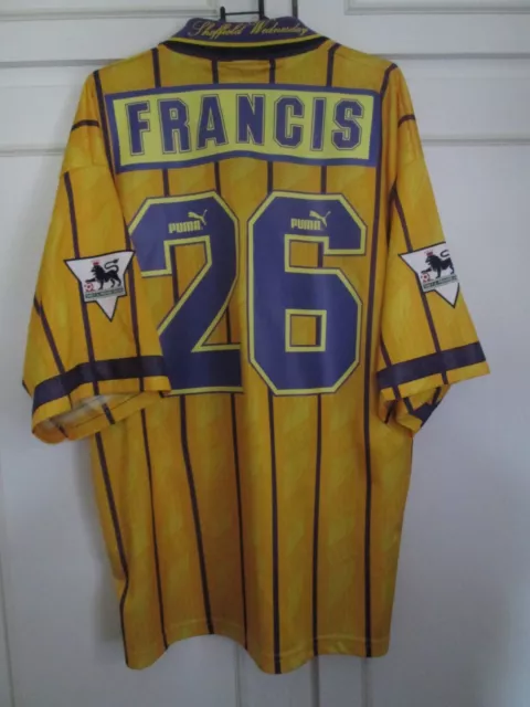 Sheffield Wednesday 1994-1995 Francis 26 Third Away Football Shirt Large /58406