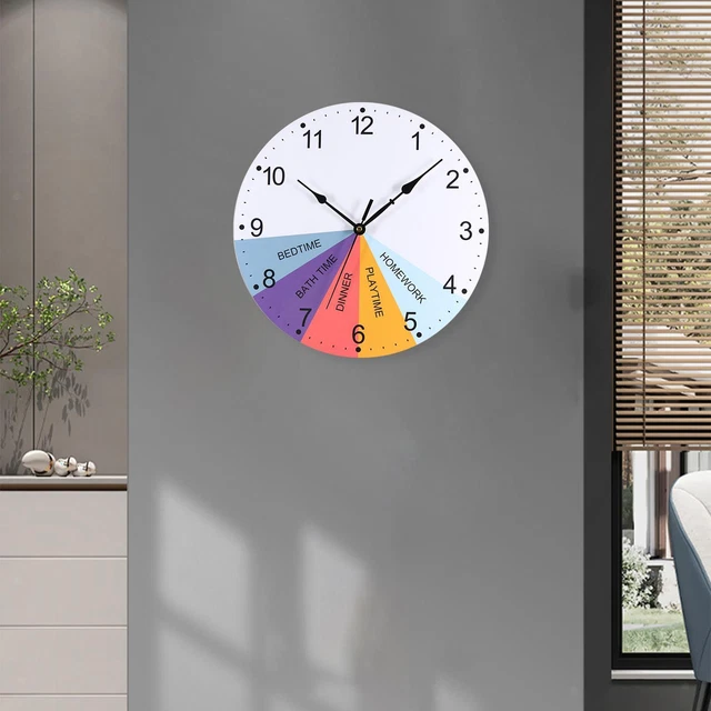 Horloge murale, horloges murales silencieuses sans tic de 12 pouces, horloge en