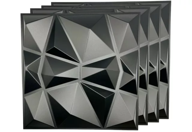Acoustic Diffuser Panel - Geometric - Black - Acoustic Diffusion Wall Panels