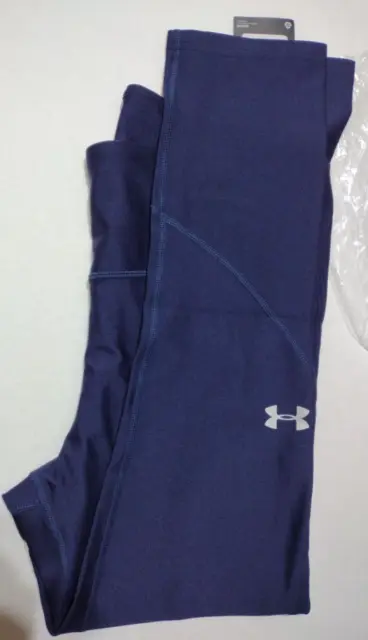 NWT Under Armour LG/L Heatgear Compression High Rise Ankle Crop Blue Leggings