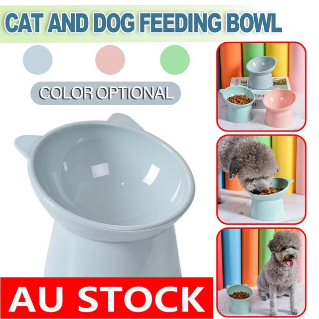 Pet Cat Dog Elevated Bowls PET Protects Cervical Vertebravels High Feeding Bowl~