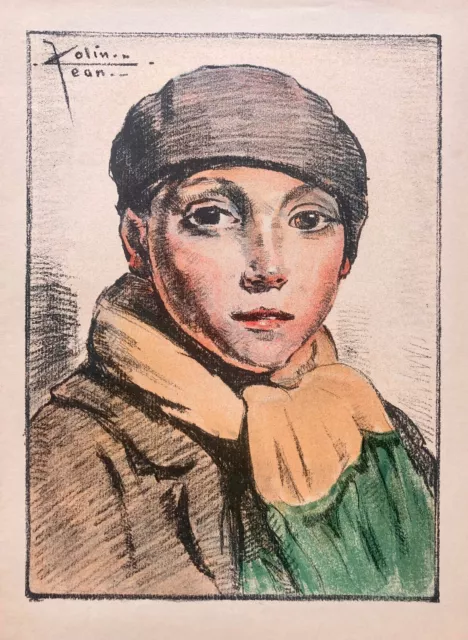 Jean Colin: 1931, original lithograph. Belgian Schools