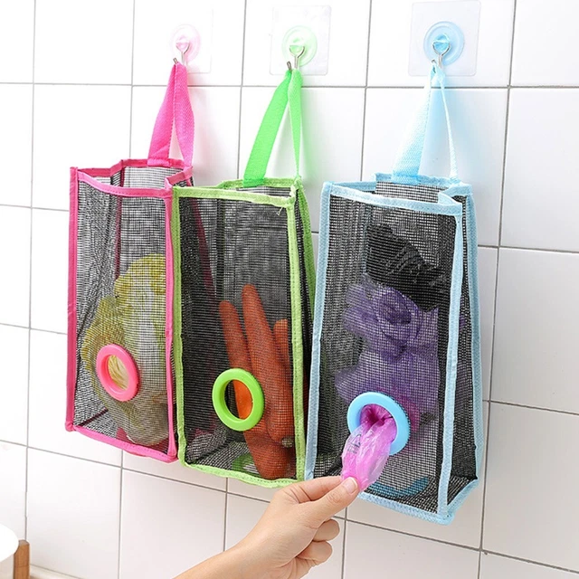 Almacenamiento de bolsas bolsa de almacenamiento organizador soporte de pared dispensador de almacenamiento