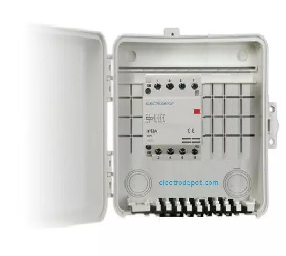 40 AMP Lighting Contactor NO 40A, 4 Pole 110V 120V coil, Enclosure BOX, 50A, 30A