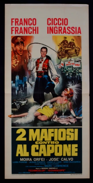 Affiche Due Gangsters Contre Al Capone Franco Francs Ciccio Ingrassia B80