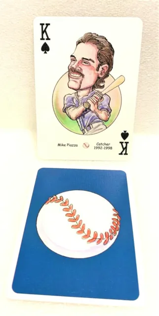 Mike Piazza Los Angeles Dodgers Baseball Player Vintage Poker Playing Card - A01