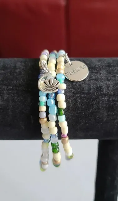 Michele's Attic Boutique Seed Bead & Charm Bracelets (3PC) - Namaste True to Me
