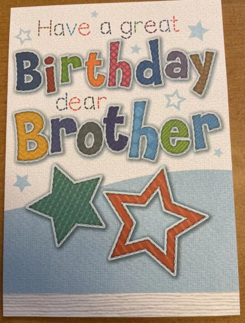 “Have A Great Birthday Dear Brother”-Nice Quality Greeting Card