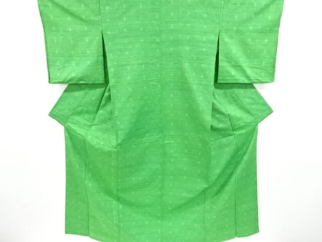 6813725: Japanese Kimono / Vintage Hitoe Kimono / Fushi Tsumugi / Woven Kasuri P