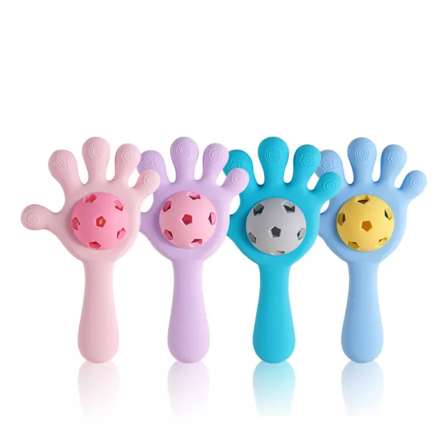 Baby Non-toxic Silicone Finger Teething Rattle Baby Rattle Teething Toy