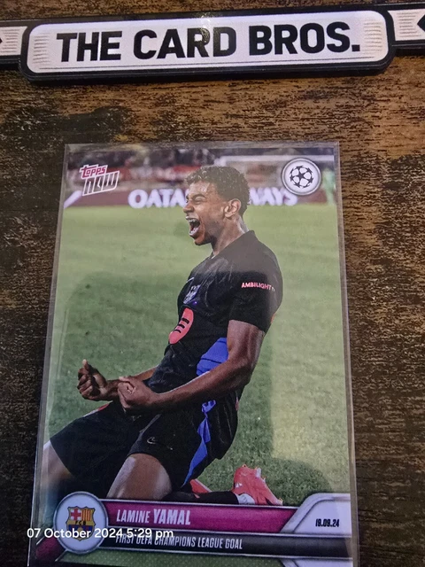 TOPPS NOW 2024 Lamine Yamal First UEFA Champions League Goal £5.00