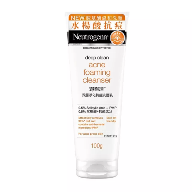 [NEUTROGENA] Deep Clean Acne Foam Facial Wash Cleanser 100g NEW