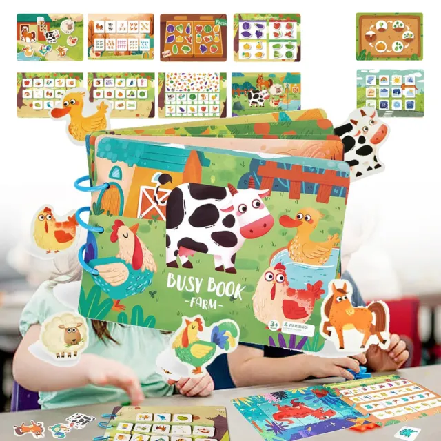 Montessori Quiet Book for Toddler Preschool Educational Montessori Busy Book NEW