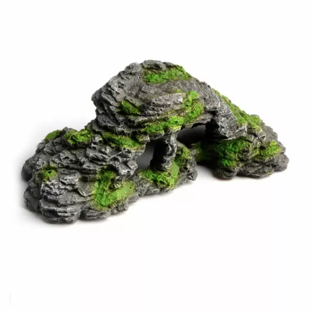 Aquarium Ramp Reptile Platform Fish Tank Cave Turtle Lizard Hideout Accessories