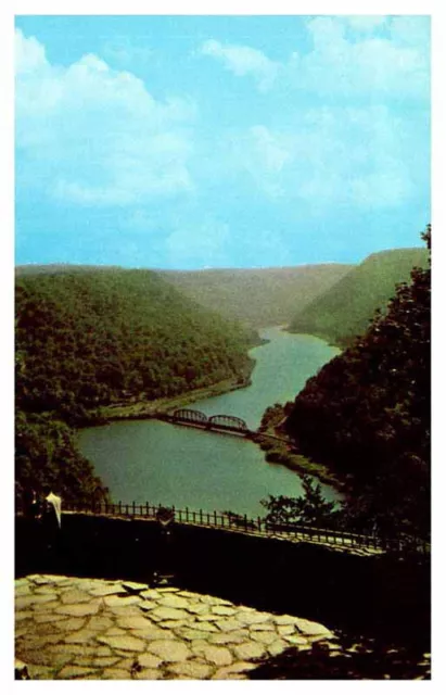 POSTCARD SCENE New River Gorge National Park West Virginia WV AQ9816