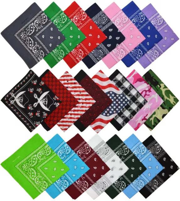 Bandana Kopftuch Nickituch Multi-Halstuch Paisley Baumwolle Maske Biker Motorrad