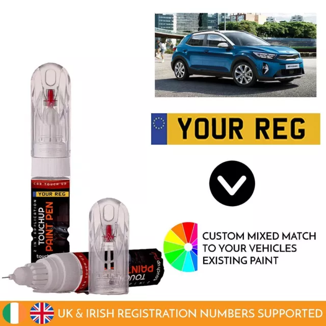 Touch Up Paint Pen For Kia Stonic Mixed By Car Registration Reg Numberplate