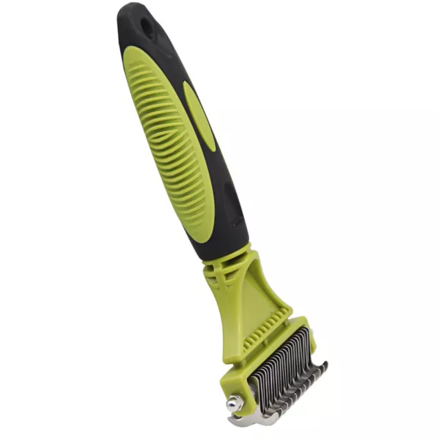 Dog Brush Fit Shedding Dematting Pet Grooming Cat Hair Undercoat Rake Comb Tool! 7