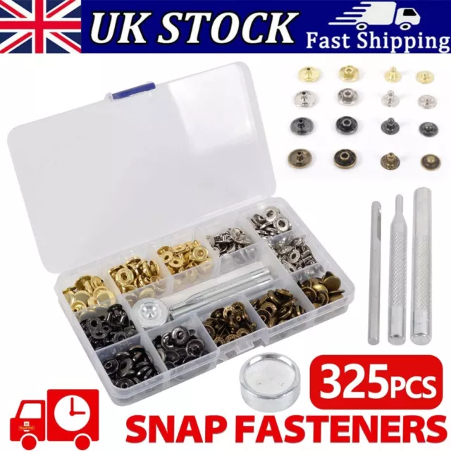 10Sets Heavy Duty Poppers Snap Fastener Press Studs Sewing Clothing Rivet  Parts