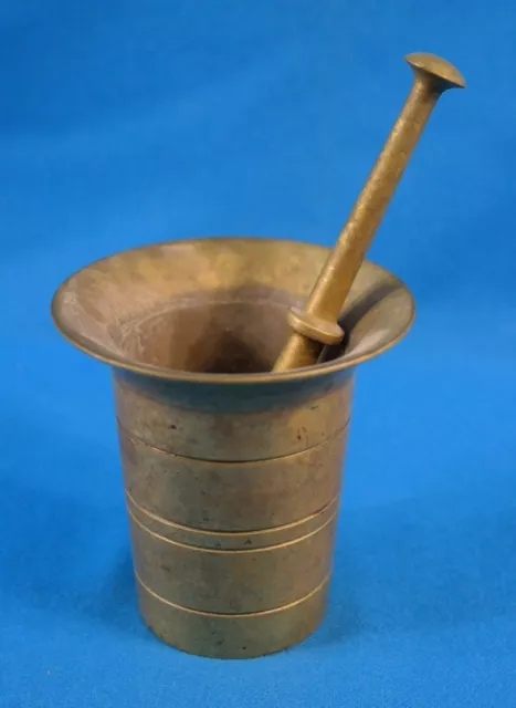 Antique Solid Bronze/Brass Mortar Pestle Apothecary Pharmacy