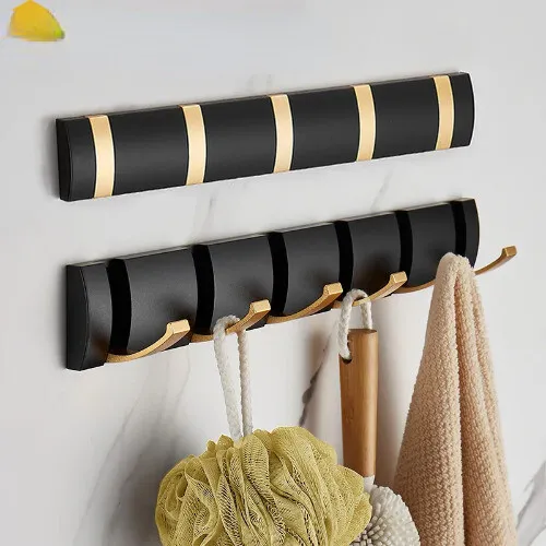 Folding Wall Hanger Hook 2 Ways Installation Clothes Towel Holder Accessories,