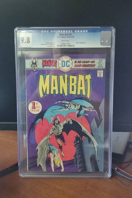 MAN-BAT #1 - CGC 9.8 NM/MT 1975  (Bronze Age DC / Batman “Key” ; White Pages)